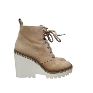 STEVE MADDEN Cool Planet tan platform ankle boots